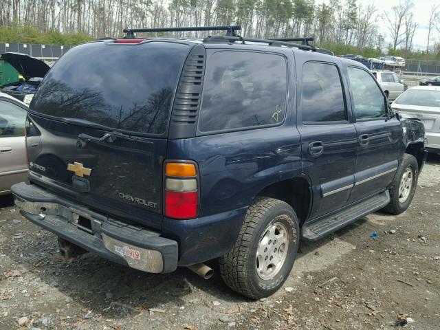 1GNEK13V44J141450 - 2004 CHEVROLET TAHOE K150 BLUE photo 4