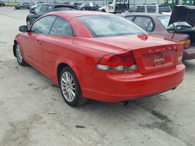 YV1MC67249J072629 - 2009 VOLVO C70 T5 RED photo 3