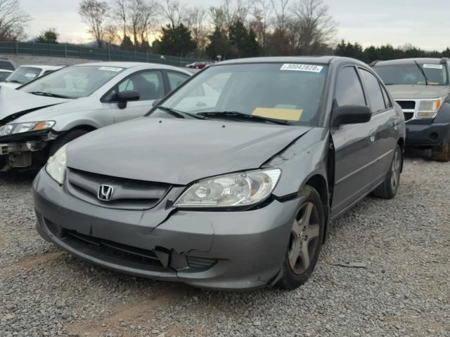 2HGES26815H542611 - 2005 HONDA CIVIC EX GRAY photo 2