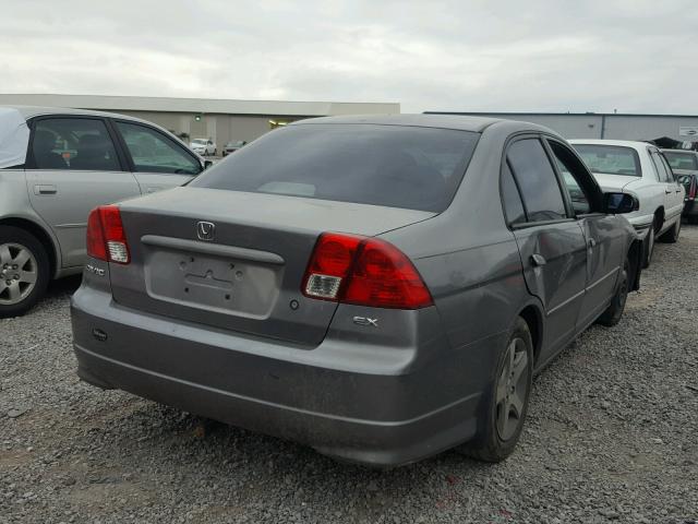 2HGES26815H542611 - 2005 HONDA CIVIC EX GRAY photo 4