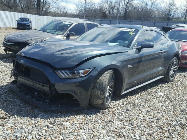 1FA6P8CFXF5358583 - 2015 FORD MUSTANG GT GRAY photo 2