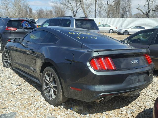 1FA6P8CFXF5358583 - 2015 FORD MUSTANG GT GRAY photo 3