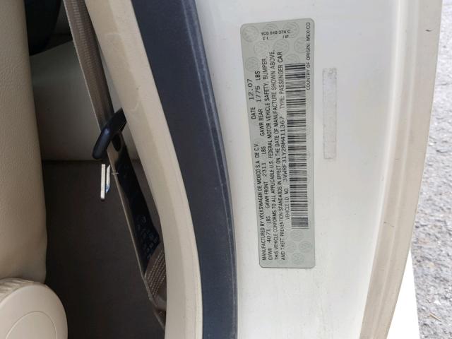 3VWRF31Y28M411367 - 2008 VOLKSWAGEN NEW BEETLE 奶油色 照片 10