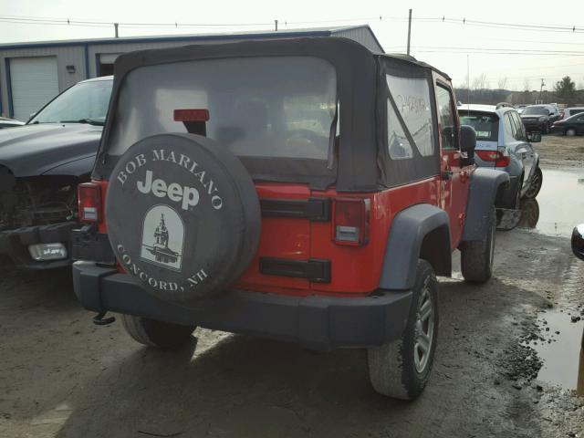 1J4AA2D12BL524553 - 2011 JEEP WRANGLER S RED photo 4