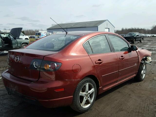 JM1BK323661525840 - 2006 MAZDA 3 S BURGUNDY photo 4