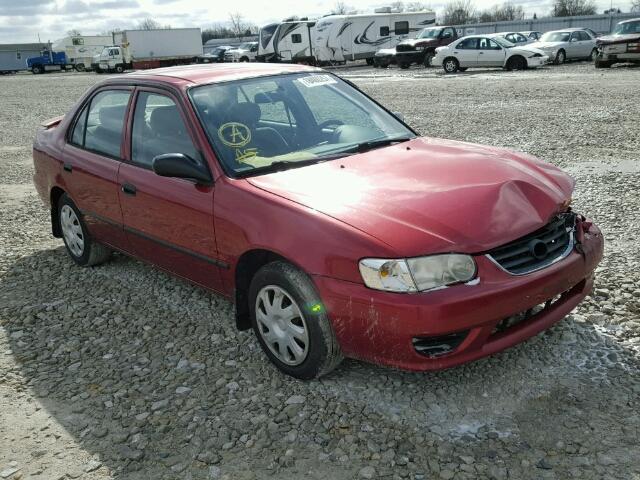 2T1BR12E41C820053 - 2001 TOYOTA COROLLA CE RED photo 1