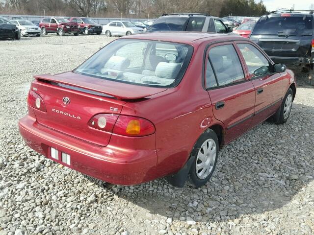 2T1BR12E41C820053 - 2001 TOYOTA COROLLA CE RED photo 4