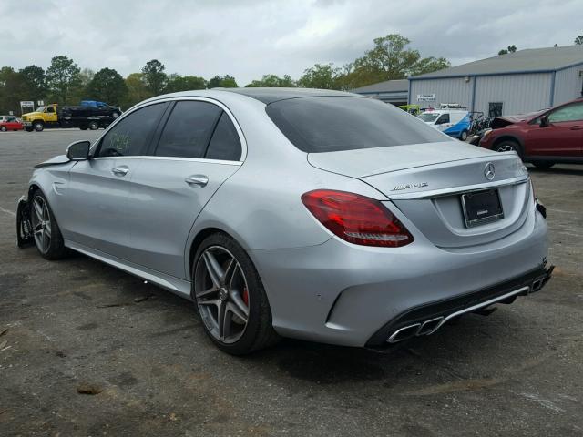 55SWF8HB5FU078537 - 2015 MERCEDES-BENZ C 63 AMG-S SILVER photo 3