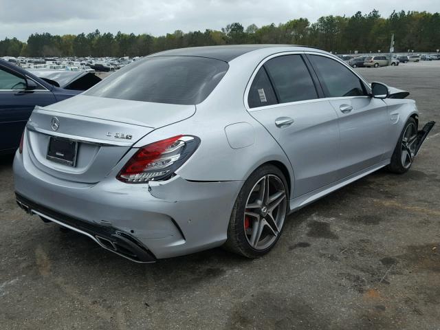 55SWF8HB5FU078537 - 2015 MERCEDES-BENZ C 63 AMG-S SILVER photo 4