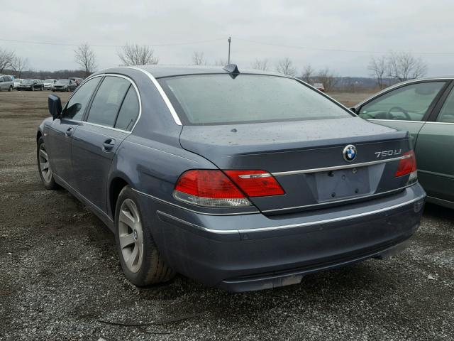 WBAHN83567DT65115 - 2007 BMW 750 BLUE photo 3