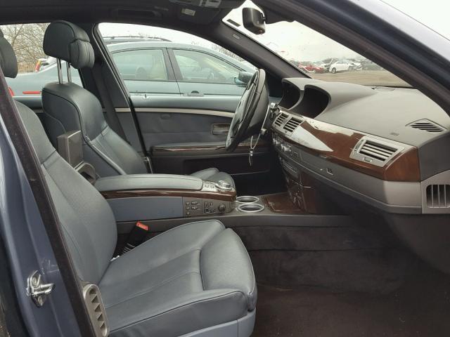 WBAHN83567DT65115 - 2007 BMW 750 BLUE photo 5