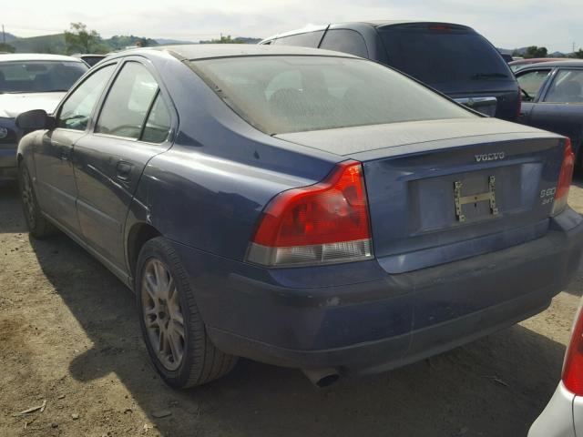 YV1RS58DX22168347 - 2002 VOLVO S60 2.4T BLUE photo 3