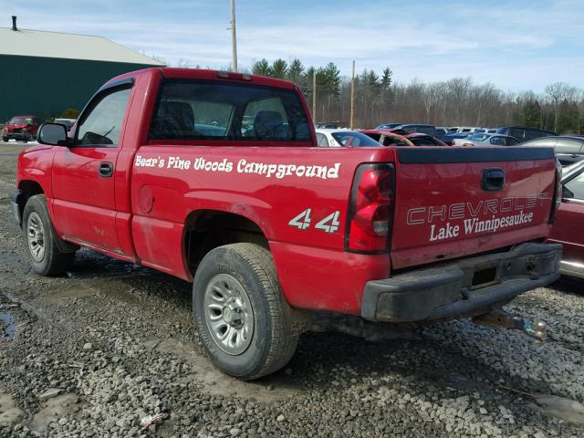 1GCEK14X37Z182215 - 2007 CHEVROLET SILVERADO RED photo 3