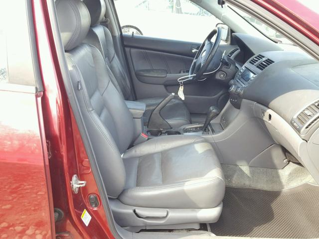 1HGCM56894A060226 - 2004 HONDA ACCORD EX RED photo 5