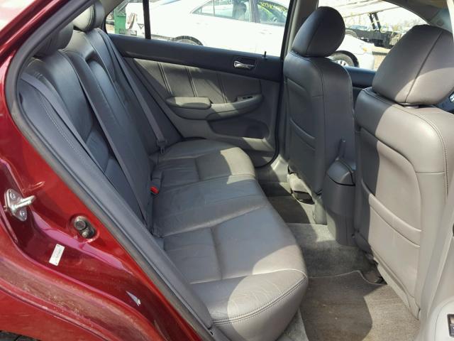 1HGCM56894A060226 - 2004 HONDA ACCORD EX RED photo 6