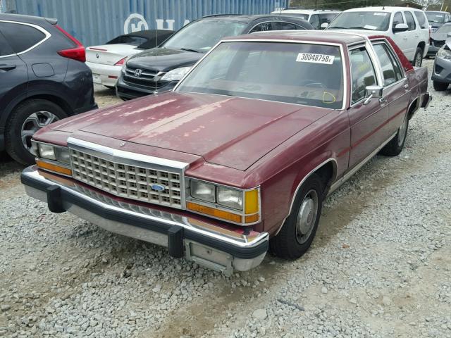 2FABP43F6FX164056 - 1985 FORD LTD CROWN RED photo 2
