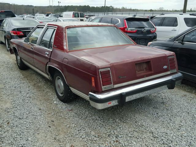 2FABP43F6FX164056 - 1985 FORD LTD CROWN RED photo 3