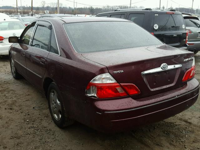 4T1BF28B83U280929 - 2003 TOYOTA AVALON XL MAROON photo 3