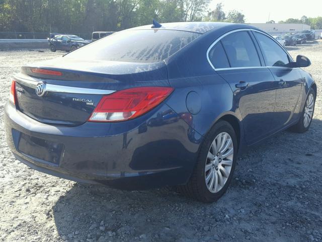 W04GN5EC3B1084872 - 2011 BUICK REGAL CXL BLUE photo 4