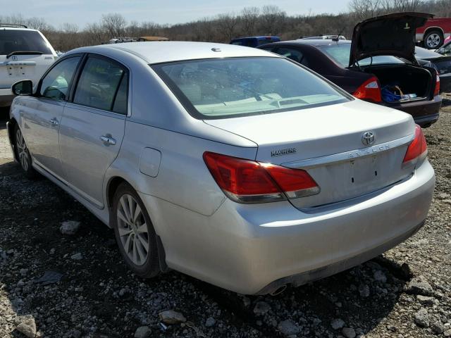 4T1BK3DB4BU395047 - 2011 TOYOTA AVALON BAS SILVER photo 3