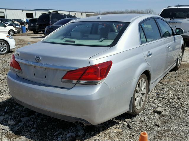 4T1BK3DB4BU395047 - 2011 TOYOTA AVALON BAS SILVER photo 4