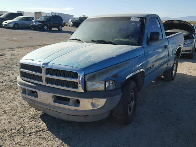 1B7HC16Y2TS563346 - 1996 DODGE RAM 1500 BLUE photo 2