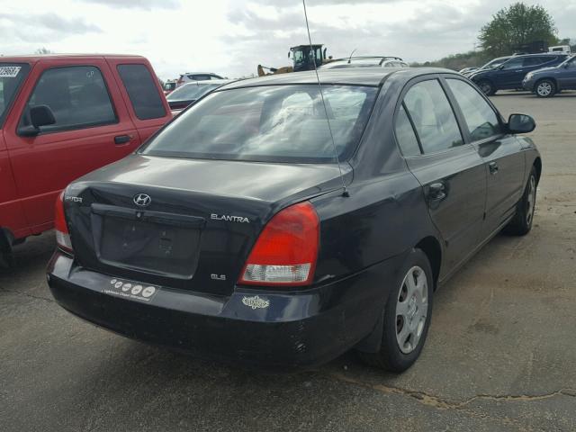 KMHDN45D83U479427 - 2003 HYUNDAI ELANTRA GL BLACK photo 4