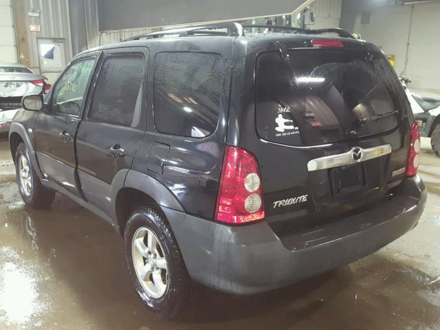 4F2YZ92Z25KM46025 - 2005 MAZDA TRIBUTE I BLACK photo 3