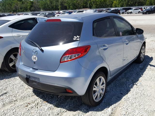 JM1DE1KY8D0168406 - 2013 MAZDA MAZDA2 BLUE photo 4