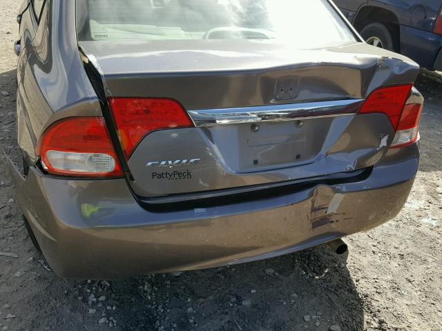 1HGFA16949L028724 - 2009 HONDA CIVIC EXL GRAY photo 9