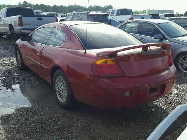 4C3AG42G91E057239 - 2001 CHRYSLER SEBRING LX RED photo 3