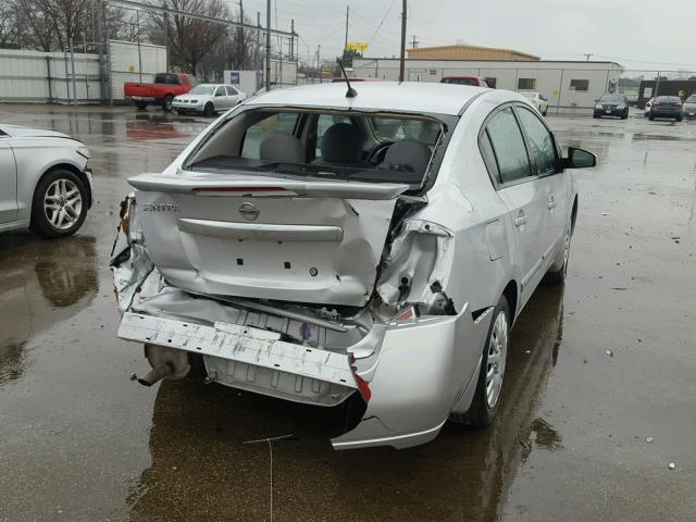 3N1AB6AP8BL697505 - 2011 NISSAN SENTRA 2.0 SILVER photo 4