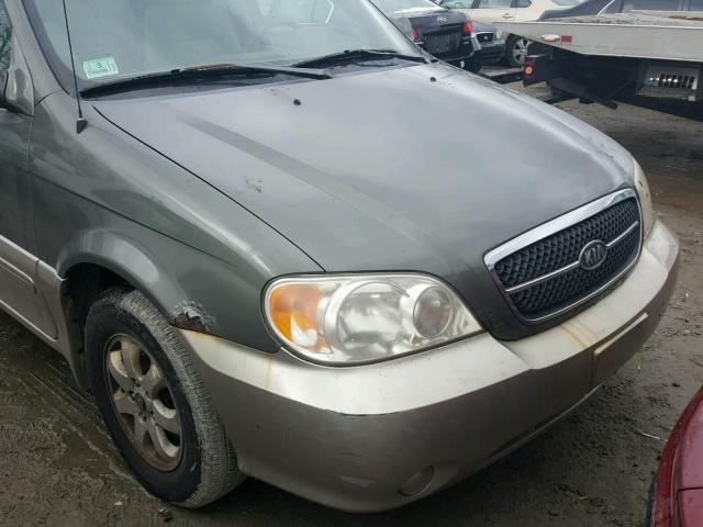 KNDUP131646538325 - 2004 KIA SEDONA EX GREEN photo 9