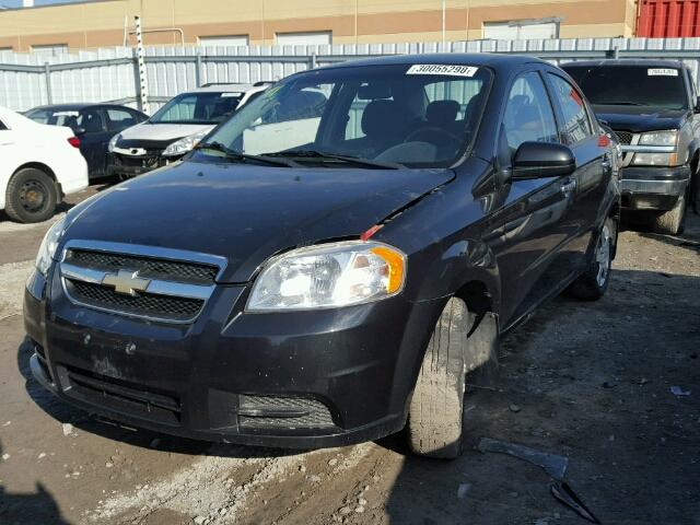 3G1TB5DG4BL138716 - 2011 CHEVROLET AVEO LS BLACK photo 2