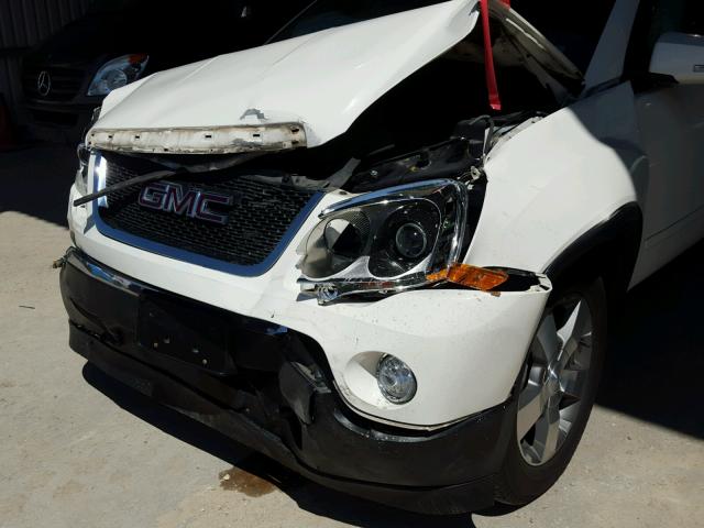1GKKRSED0BJ218611 - 2011 GMC ACADIA SLT თეთრი ფოტო 9