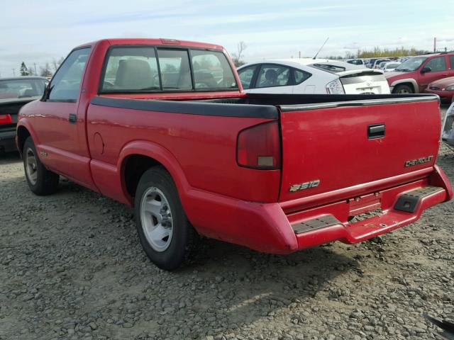 1GCCS1442T8211040 - 1996 CHEVROLET S TRUCK S1 RED photo 3