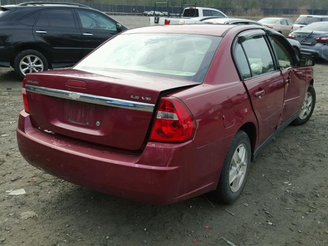 1G1ZT52834F118070 - 2004 CHEVROLET MALIBU LS Bordo foto 4