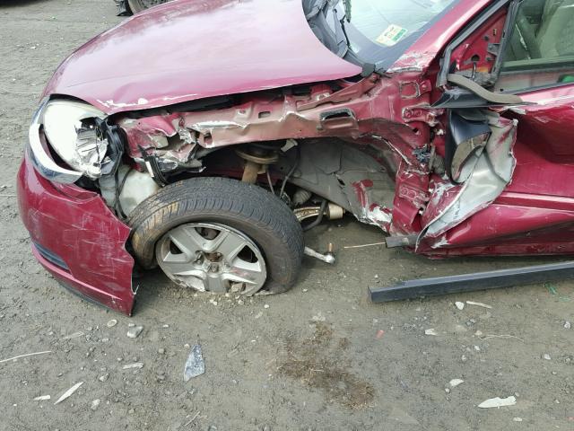 1G1ZT52834F118070 - 2004 CHEVROLET MALIBU LS Bordo foto 9