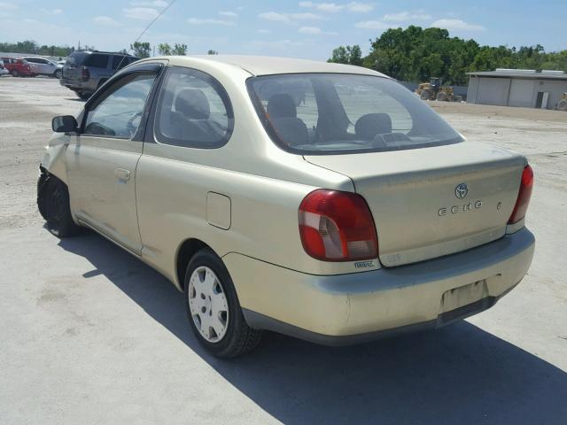 JTDAT123920220183 - 2002 TOYOTA ECHO GOLD photo 3