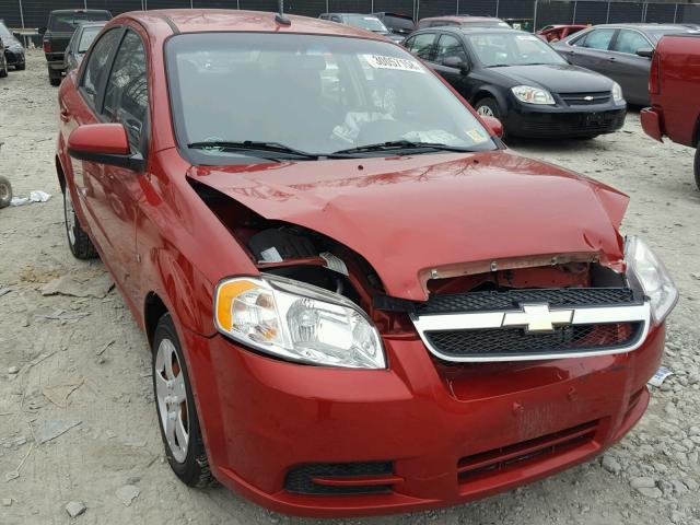 KL1TD56E69B627716 - 2009 CHEVROLET AVEO LS RED photo 1