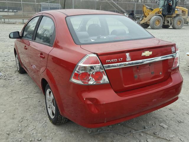 KL1TD56E69B627716 - 2009 CHEVROLET AVEO LS RED photo 3