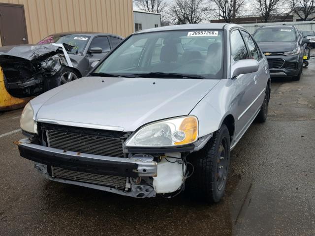 2HGES15822H926453 - 2002 HONDA CIVIC LX SILVER photo 2