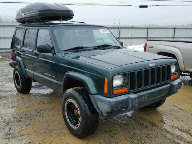 1J4FF48S41L530794 - 2001 JEEP CHEROKEE S GREEN photo 1