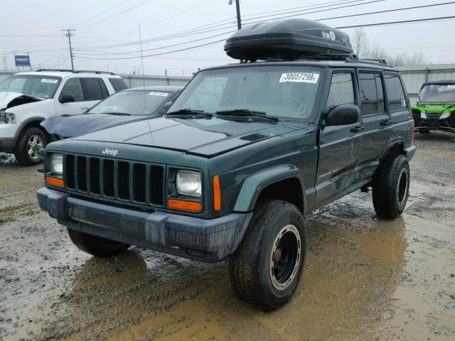 1J4FF48S41L530794 - 2001 JEEP CHEROKEE S GREEN photo 2