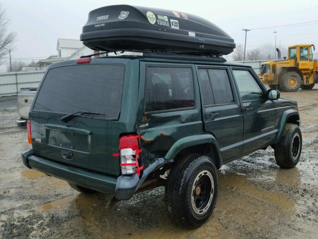 1J4FF48S41L530794 - 2001 JEEP CHEROKEE S GREEN photo 4