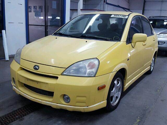 JS2RA41S735151975 - 2003 SUZUKI AERIO S YELLOW photo 2