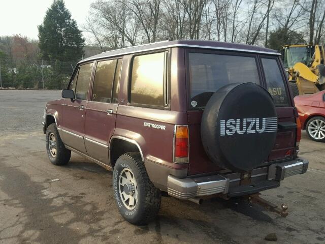 JACCH58R5K8924734 - 1989 ISUZU TROOPER II BURGUNDY photo 3