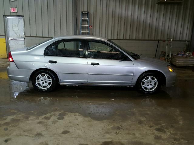 1HGES16501L047667 - 2001 HONDA CIVIC LX SILVER photo 9