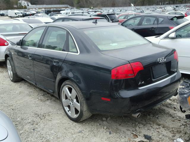 WAUDH78E58A143371 - 2008 AUDI A4 3.2 QUA BLACK photo 3