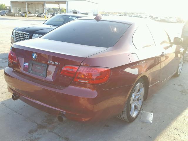 WBAKG7C55BE263897 - 2011 BMW 335 I RED photo 4